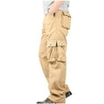 thumbnail image 4 of ZQUUVOU Men's Jogger Pants Drawstring Elastic Waist Solid Color Pocket Leg Pants Blue, 4 of 4