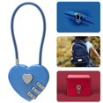 thumbnail image 2 of 063u Combination Lock Waterproof Resettable Zinc Alloy Love Heart Shape Password Padlock Compatible, 2 of 5