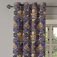 thumbnail image 2 of Ambesonne East Grommet Curtain, Oriental Pattern, 50" x 108", Yellow Purple, 2 of 6