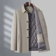 thumbnail image 2 of Chaqueta fina de invierno para hombre con forro desmontable, abrigo de algodón, abrigo informal de negocios, chaqueta gruesa, ropa de seda, 2 of 4