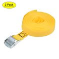 thumbnail image 1 of Uxcell 1.68ft Cam Buckle Tie Down Lashing Strap Polypropylene Yellow 2pcs, 1 of 6