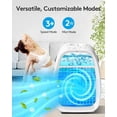 thumbnail image 3 of Ventilador de aire acondicionado portátil AI, mini aire acondicionado evaporativo JYew, unidad de aire acondicionado portátil con ventilador acondicionador humidificador 4 en 1 con 1400 ml, CA portáti, 3 of 5