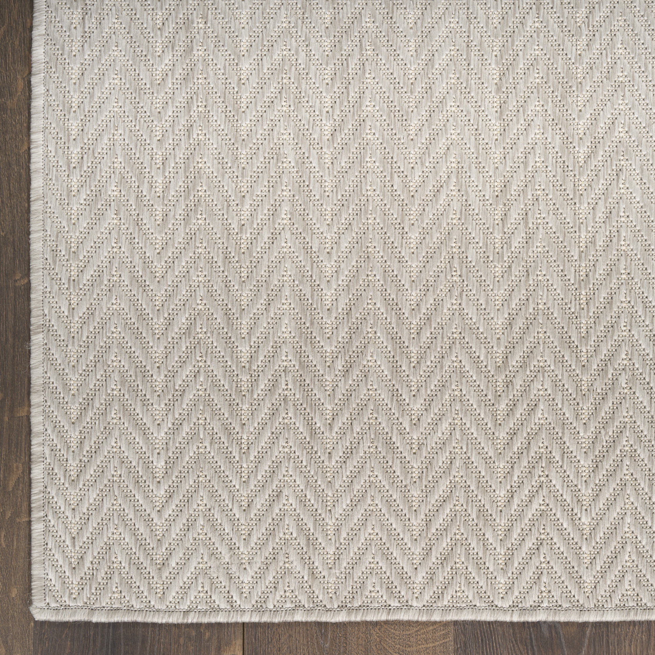 Nourison Horizon Indoor/Outdoor 9' x 12' Grey Modern Rug