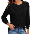 thumbnail image 6 of Horkkom Crew Neck Sweater for Women Solid Color Long Sleeve Pullover Sweaters Winter Warm Knit Sweater, S-2XL, 6 of 8