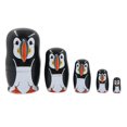 thumbnail image 1 of Precioso Pingüino Anidando Muñecas Matryoshka Conjunto de 5 Uds Niñas Regalos Pinturas Hecho a Mano Decoración de La Habitación Hecho a Man CUTICAT muñeca rusa de anidación, 1 of 7
