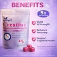 thumbnail image 2 of Creatine Monohydrate Gummies 5g Per Serving, Pre Post Workout Supplement for Muscle Growth Strength & Recovery, Supports Brain Cognitive Health, Vegan Gluten Free, 36 Count, 2 of 8