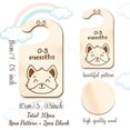 thumbnail image 2 of 8Pcs Animals Wood Baby Wardrobe Dividers Nursery Decor from Newborn to 36 Month Hanger Seperaters Woodland Baby Closet Organizers Nursery Infant Wardrobe Hangers Divider for Newborn Shower Colorful, 2 of 6