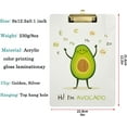 thumbnail image 2 of FMSHPON Funny Avocado Cartoon Clipboard Hardboard Wood Nursing Clip Board and Pull for Standard A4 Letter 13x9 inches, 2 of 6