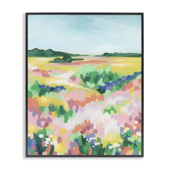 Stupell Industries Contemporary Abstract Vivid Meadow Black Framed Giclee Art, 11 x 14, by June Erica Vess