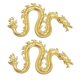 thumbnail image 3 of Chinese Style Earrings Stylish Design Dragon Shaped Ear Jewelry Golden Decorative 1Pair, 3 of 3