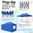 thumbnail image 4 of COBIZI 10x20 Pop Up Canopy Tent Heavy Duty with 6 Removable Sidewalls,Commercial Pop Up Tent for Parties All Weather Waterproof Wedding Tent with Roller Bag(Blue), 4 of 11