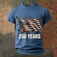 thumbnail image 2 of 250 Anniversary USA Polo Shirt Patriotic Graphic T Shirt Independence Day Commemorative Knit Tee For Casual Wear, 2 of 3