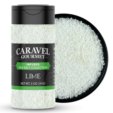 Caravel Gourmet Lime Sea Salt - 5 Ounce by Sea Salt Superstore Gluten-Free