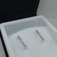 thumbnail image 3 of Dazzlingrock Collection 0.15 CT Round Lab Grown White Diamond J Shape Hoop Earrings, 14K Yellow Gold, 3 of 4