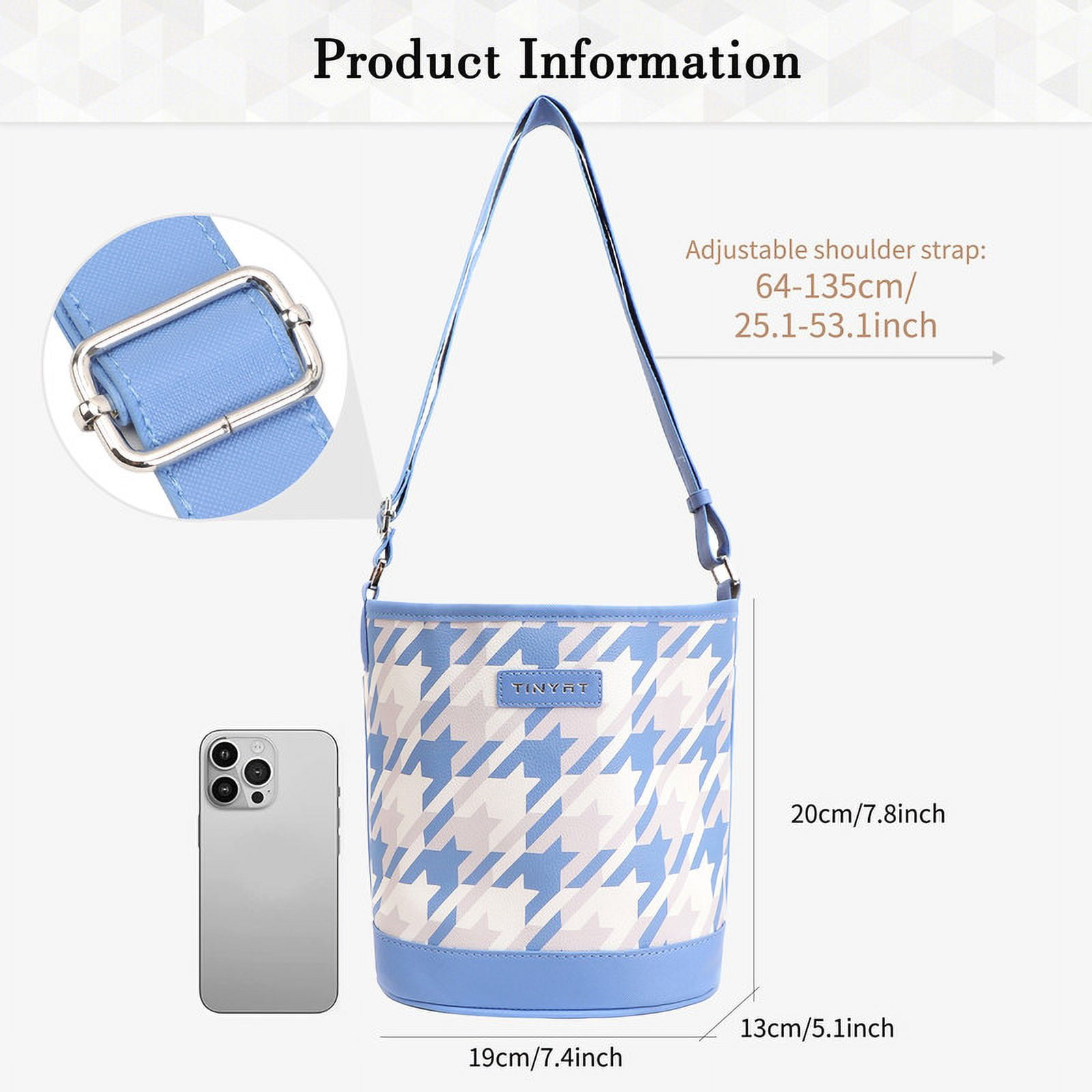Tinyat Shoulder Bag for Women Waterproof Hobo Handbag Large Capacity Crossbody Purse with Adjustable Shoulder Strap for Daily Use and Shopping