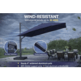 thumbnail image 4 of PURPLE LEAF Outdoor Offset Umbrella 12 FT Square Large Aluminum Patio Umbrella with 360-degree Rotation Cantilever Umbrella for Garden Outdoor Pool, Navy Blue, 4 of 12