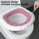 thumbnail image 4 of Funda de inodoro suave, más gruesa y cálida con tela de fibra lavable, reutilizable y de fácil instalación para una limpieza sencilla, cómoda mejora del baño para uso doméstico, 1 unidad, 4 of 7