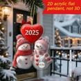thumbnail image 2 of chaungfeng 2025 Christmas Snowman Ornaments, 3.15 Inch 2D Christmas Tree Pendant Acrylic Decorations, for Winter Party Shopping Mall Holiday Window Scene Layout Wreath Car Rearview Mirror, 2 of 4