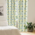 thumbnail image 3 of Ambesonne Lemon 4-Panel Curtains, Graphical Vibrant Sour Fruits, 56"x95", Mint Green Charcoal Grey, 3 of 4