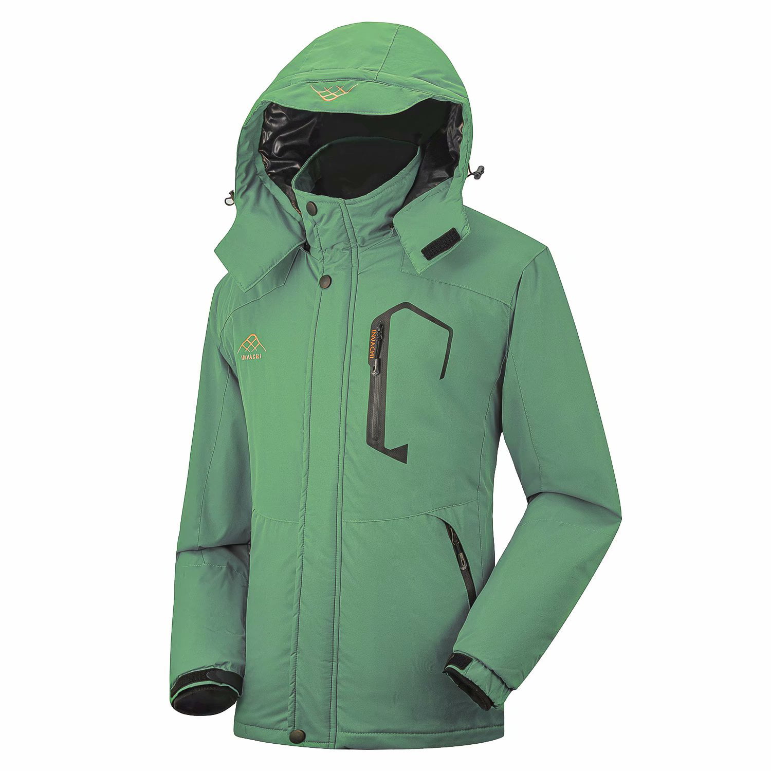 INVACHI Unisexs Lightweight Windbreaker Jacket Waterproof & Windproof Hooded Anorak Pullover Rain Jacket Packable Raincoat 