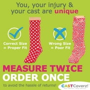 CastCoverz! Designer Leg Cast Cover, USA Made, Washable, Neon Tracks, Large Short