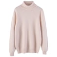 thumbnail image 2 of Suéter de lana pura, jersey de cuello alto para hombre, suéter grueso, suéter de cachemira de punto suelto de otoño e invierno, 2 of 5