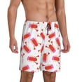 thumbnail image 2 of Sikiie Crayfish And Hearts Mens Pajama Shorts, Lounge Pant, Men's shorts，Sleep Pj Shorts for Men-Small, 2 of 6