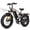 Black, variant on ESKUTE M300F Full Suspension Electric Bike, 20" Fat Tire Ebike, 48V 20.8Ah Removable Battery, 1200W Peak Motor, 7-Speed, Up to 80 Miles, Purple, UL2849