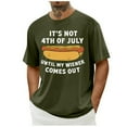 thumbnail image 1 of LUOGENLI T-shirts pour Hommes Fête de l'Indépendance T-shirts Graphiques Vintage T-shirts Imprimé Floral Col Rond Manches Courtes T-shirts Décontractés Été Mode Urbaine Vert Armée TTG, 1 of 1