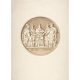 thumbnail image 2 of Jacques Edouard Gatteaux 11x14 Gold Ornate Wood Frame and Double Matted Museum Art Print Titled - Design for a Medal Commemorating the Treaty of Paris, 1814 (ca.1814), 2 of 4