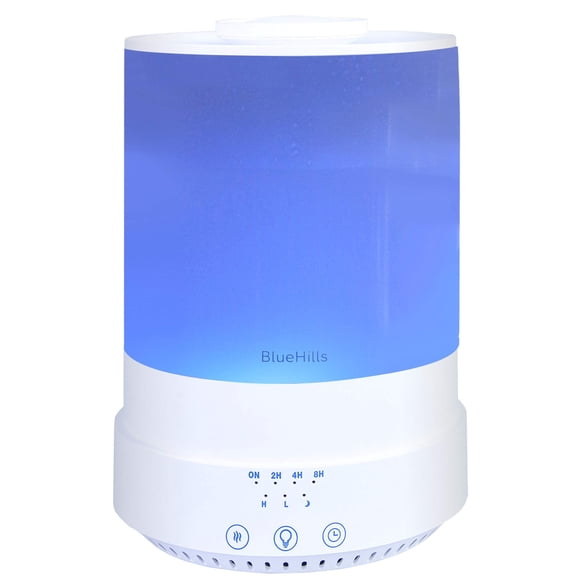 BlueHills 2500 ml Essential Oil Diffuser Humidifier Extra Large Capacity - White -F001