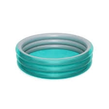 Alberca inflable redonda 1.70x.53cm 3anillos lisa azul 1mod caja