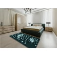 thumbnail image 4 of Ahgly Company Indoor Square Patterned Deep-Sea Green Area Rugs, 3' Square, 4 of 6