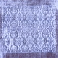 thumbnail image 1 of Ahgly Company Machine Washable Indoor Square Abstract Blue Contemporary Area Rugs, 3' Square, 1 of 4