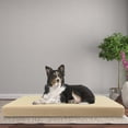 thumbnail image 3 of ComfyPaws - Rectangular Orthopedic Memory Foam Dog Bed - Includes Waterproof Inner Protector & Removable Cover - Brown - Large, 3 of 6