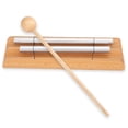 thumbnail image 4 of 2 Tone Percussion Instrument With Mallet Meditation Chimes Durable Wood Base Pleasant Sound Toy For Kids, 4 of 8