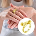 thumbnail image 2 of GILIGEGE Knitting Crochet Ring Metal Open Yarn Finger Holder Adjustable Crochet Tension Ring Yarn Tension Ring For Crochet Finger Release Knitting Craft Accessories Tools For Mother Grandma, 2 of 4