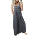 thumbnail image 3 of Women's Long Overalls Summer Casual Adjustable Overalls Jumpsuit, 3 of 4