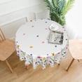 thumbnail image 4 of Spring Summer Tablecloth Round 60 Inch Wildflower Butterfly Spring Summer Floral Seasonal Table Cloth Washable Spillproof Wrinkle Resistant Fabric Table Cover for Indoor Outdoor Kitchen Dinning, 4 of 6