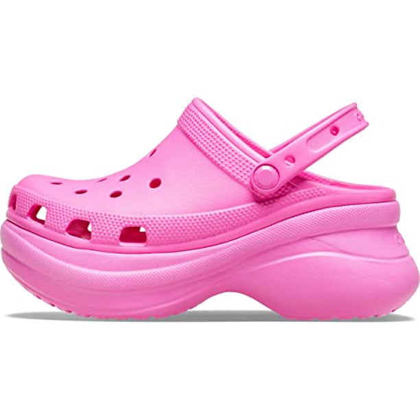 Crocs Womens Classic Bae Clog Platform Shoes, Rosa