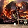 thumbnail image 3 of IDEA4WALL 6pcs Dark Evil Dragon Peel and Stick Wallpaper Removable Wall Murals Large Wall Stickers for Home Decoration, 100"x24", 3 of 5
