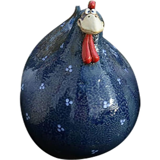 Gallina De Resina Pollo En La Valla Escultura Artística De Patio De Pollo Para Decoración De Césped De Patio De Granja Yuarrent HA042799-03