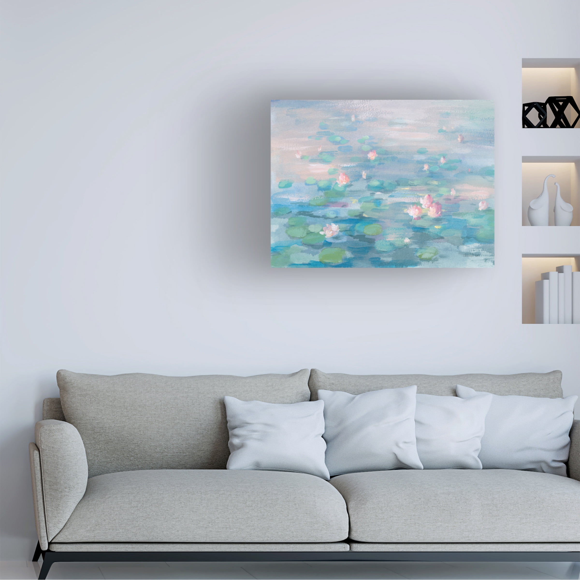 Danhui Nai 'Sunrise Waterlilies' Canvas Art