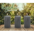 thumbnail image 5 of Hyoola 3 x 6 Dark Grey Unscented European Made Pillar Candles, Dripless Paraffin Wax with Smokeless Cotton Wicks, 6-Pack, 5 of 6