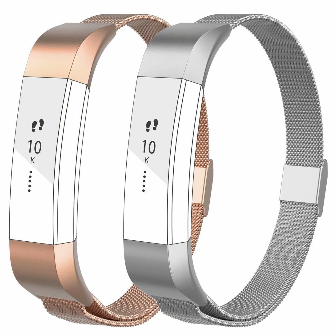 Amzpas Compatible with for Fitbit Alta HR Strap/Fitbit Alta Strap,Metal Stain... 
