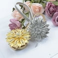 thumbnail image 6 of opvise Rhinestone Flower Magnetic Curtain Buckle Tieback Holdback Drape Holder Decor Silver, 6 of 8