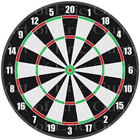 7.5" Round Pre-Cut Dart Board Birthday Edible Image Cake Topper By TNCT