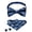 Blue Floral, variant on Bow Tie for Men Paisley Pretied Bowties Adjustable Tuxedos Bowtie Handkerchief Cufflinks Set