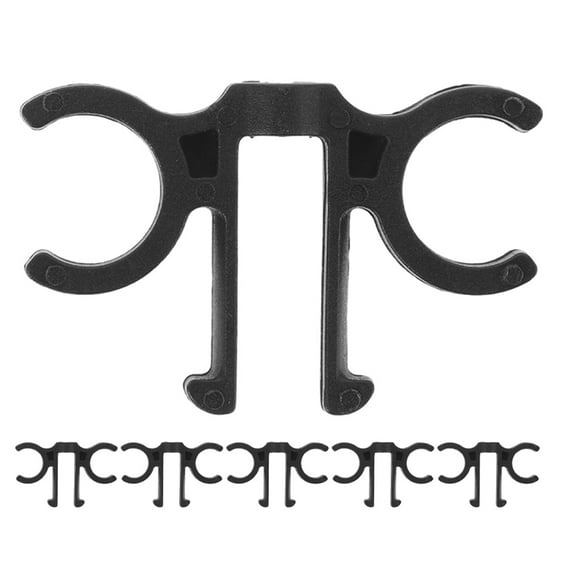 6pcs Trekking Pole Clips Walking Stick Accessories Double Rod Buckle Connector for Outdoor Hiking Camping Travel Sports