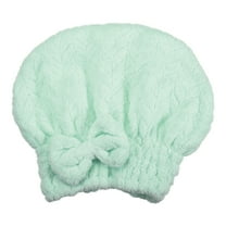 Unique Bargains Diamond Shape Hair Drying Towel Dry Cap Quick Drying Lightweight Green